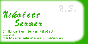 nikolett sermer business card